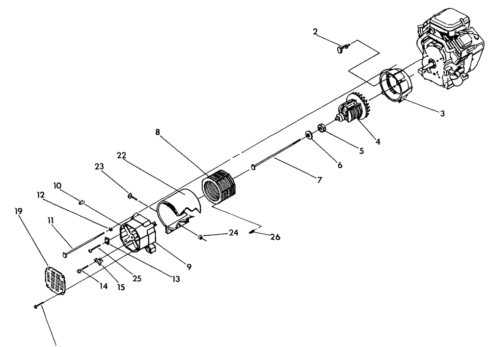 Generator Diagram and Parts List for 9807-2-MC  Briggs and Stratton Generator